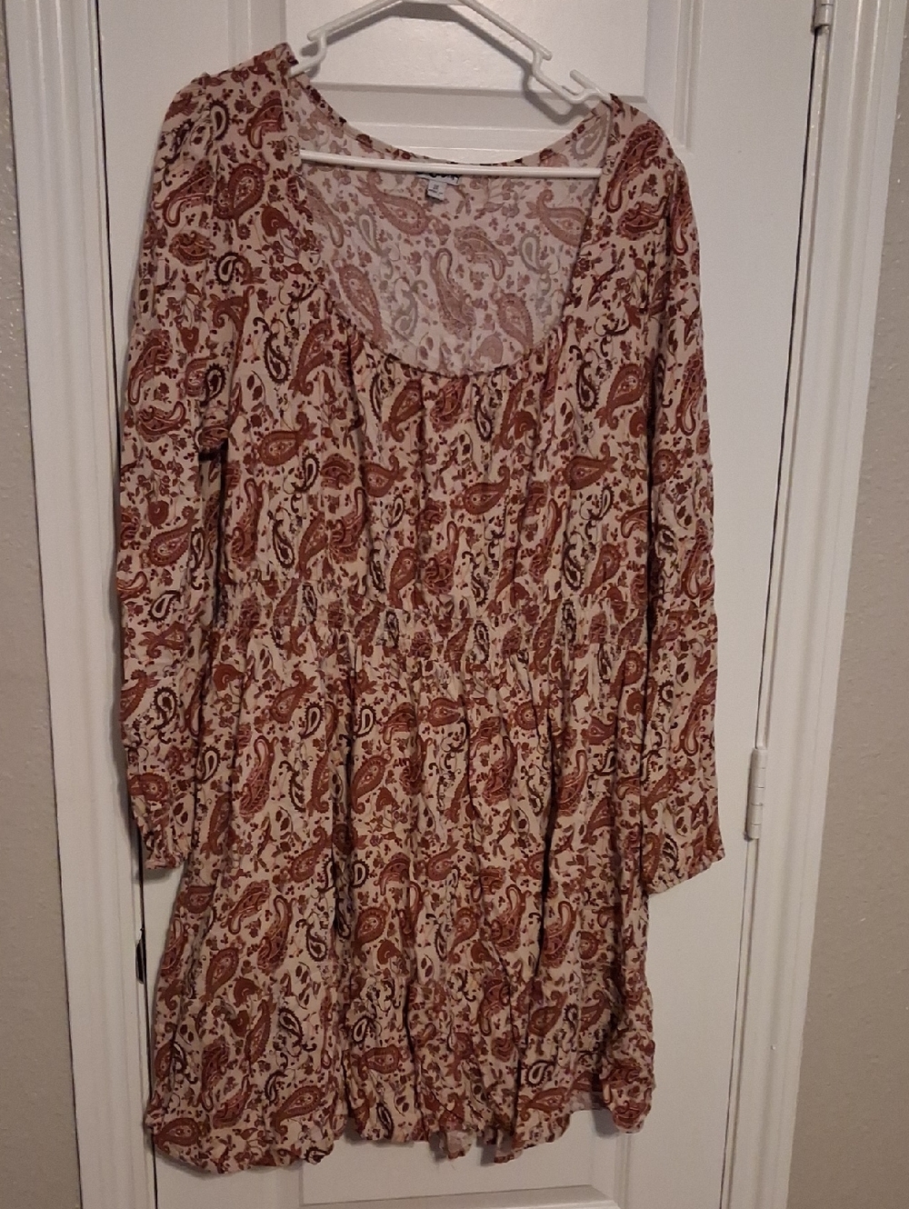 J for Justify Cream and Brown Paisley Midi Dress